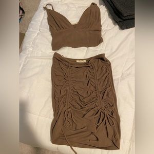 Brown two piece set